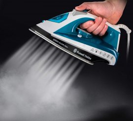 Fier de calcat Russell Hobbs Speedglide Pro 23970 2600 W Talpa ceramica antiaderenta, Tehnologie Anti-Calc & Auto-curățare