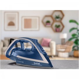 Fier de calcat Tefal Ultragliss Plus FV6830E0, 2800W, talpa Durilium AirGlide, Jet de abur 250 g/ min, functie Eco, albastru