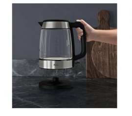 Fierbator de apa AEG GK4-1-4GB Deli 4, Putre 2200 W,1,7 l, filtru detasabil, indicator de nivel de apa, oprire de siguranta, deschidere capac cu o singura mana,sticla/Inox