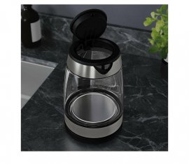Fierbator de apa AEG GK4-1-4GB Deli 4, Putre 2200 W,1,7 l, filtru detasabil, indicator de nivel de apa, oprire de siguranta, deschidere capac cu o singura mana,sticla/Inox