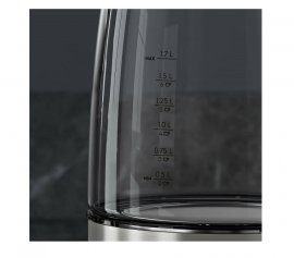 Fierbator de apa AEG GK4-1-4GB Deli 4, Putre 2200 W,1,7 l, filtru detasabil, indicator de nivel de apa, oprire de siguranta, deschidere capac cu o singura mana,sticla/Inox