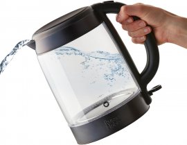 Fierbator de apa Russell Hobbs 27750, putere 3000W, capacitate 1.7L, oprire automata, protectie impotriva fierberii uscate, filtru anticalcar detasabil, sticla