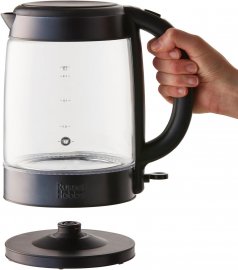 Fierbator de apa Russell Hobbs 27750, putere 3000W, capacitate 1.7L, oprire automata, protectie impotriva fierberii uscate, filtru anticalcar detasabil, sticla