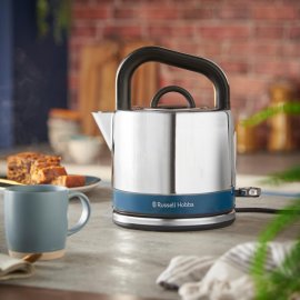 Fierbator de apa Russell Hobbs Distinctions Ocean Blue 26421-70, 1,5 litri, 2400W, Inox