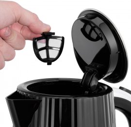 Fierbator de apa Russell Hobbs Eden Negru 27361, 2400W, 1.7 l, Oprire Automata, protectie impotriva fierberii uscate, filtru anticalcar detasabil