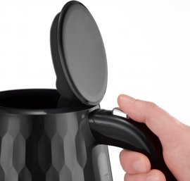 Fierbator de apa Russell Hobbs Honeycomb 26051, 2400W, capacitate 1.7L (7 cesti), oprire automata, protectie impotriva fierberii uscate, filtru anticalcar detasabil, negru