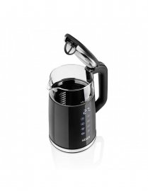 Fierbator Electric pt Apa din Sticla HAEGER DigiGlass 1.7 L , Putere 2200W, Panou Digital, Filtru Anti-Impuritati, Oprire Automata, Protectie Impotriva Fierberii Uscate, EK-DIG.028A 