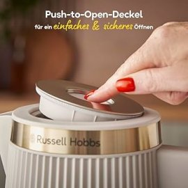 Fierbator Russell Hobbs Bronte Stone 26751, Capacitate 1,7L, Putere 3000W, Design Piatra cu Accente Aurii