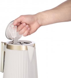 Fierbator Russell Hobbs Bronte Stone 26751, Capacitate 1,7L, Putere 3000W, Design Piatra cu Accente Aurii