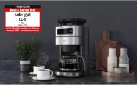 Filtru de cafea Aeg CM6-1-5ST, putere 1050W, rasnita integrata 200g, utilizeaza si cafea macinata, capacitate carafa 1.25L, 3 setari de macinare, setare tarie cafea, ecran LCD, progrmabila 24h, timer
