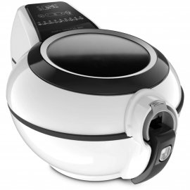 Friteuza cu aer cald Tefal ActiFry Genius XL 2 în 1 YV970015, 1500W, tehnologie Dual Motion, 9 programe automate, 2 zone de gatire, alb / negru