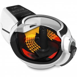 Friteuza cu aer cald Tefal ActiFry Genius XL 2 în 1 YV970015, 1500W, tehnologie Dual Motion, 9 programe automate, 2 zone de gatire, alb / negru