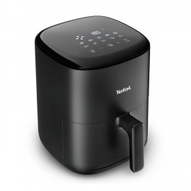 Friteuza cu aer cald Tefal Easy Fry Compact EY145810, 1300W, 10 programe, capacitate 3L, ecran tactil, vas detasabil antiaderent, oprire automata, negru