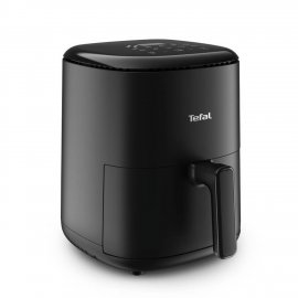 Friteuza cu aer cald Tefal Easy Fry Compact EY145810, 1300W, 10 programe, capacitate 3L, ecran tactil, vas detasabil antiaderent, oprire automata, negru