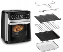 Friteuza cu aer cald Tefal Easy Fry Multifunction, air fryer & oven FW556DE0, 1800W, 15L, 9 programe, LCD, Extra-Crisp
