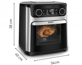 Friteuza cu aer cald Tefal Easy Fry Multifunction, air fryer & oven FW556DE0, 1800W, 15L, 9 programe, LCD, Extra-Crisp