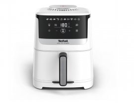 Friteuza cu aer cald Tefal Easy Fry Silence EY5521E0, 1670W, 5L, alb, 10 programe automate, Ecran LCD