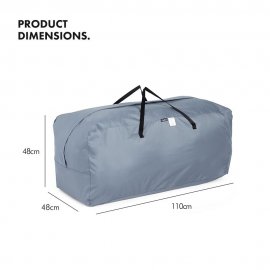 Geanta de depozitare perne exterioare VonHaus 2500241, din poliester, impermeabila, cu maner de transport si fermoar, gri