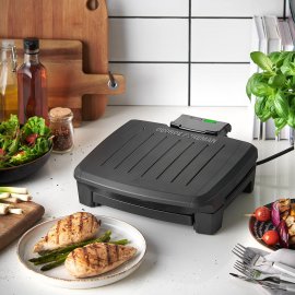 Gratar electric George Foreman Immersa Grill Medium 28310, 1300 W, Invelis antiaderent, Incalzire rapida, Negru