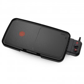 Gratar Electric Tefal Plancha Booster CB641810, Power Boost, termostat 5 nivele, suprafata antiaderenta Resist+, Thermo-Spot, negru