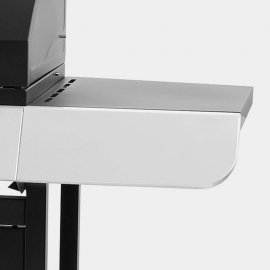 Gratar pentru gradina, pe gaz, cu 4 arzatoare si un arzator lateral VonHaus 2500545.1, placa din portelan antiaderent, negru