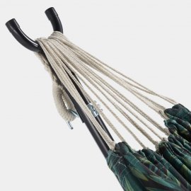 Hamac pentru 2 persoane VonHaus 2500986, din material textil, cadru din otel negru, capacitate maxima 150 kg