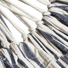 Hamac pentru 2 persoane VonHaus 2522115, din material textil, cadru din otel negru, capacitate maxima 220kg