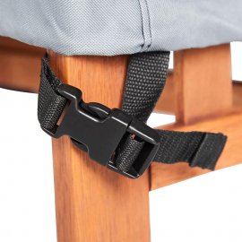Husa de protectie pentru banca de exterior cu 2 locuri VonHaus 2522022, impermeabila, anti-vant, captuseala din PVC, gri