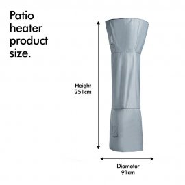 Husa de protectie pentru incalzitorul de terasa VonHaus 2522031, poliester 600D, captuseala din PVC, impermeabil, 91x251cm