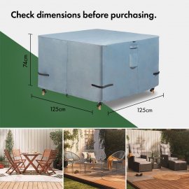Husa de protectie pentru mobilierul exterior VonHaus 2500991, impermeabila, anti-vant, din PVC, 74x125x125 cm