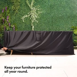 Husa de protectie pentru mobilierul exterior VonHaus 2500999, impermeabila, anti-vant, din PVC, 85x200x250cm
