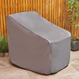 Husa de protectie pentru scaune de exterior VonHaus 2500865, impermeabila, anti-vant, captuseala din PVC, gri