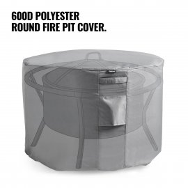 Husa de protectie pentru semineul exterior, rotunda, VonHaus 2500120.1, tesatura Oxford 420D, captuseala PVC, impermeabila, 60x80cm