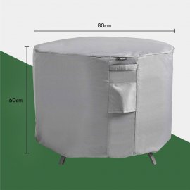 Husa de protectie pentru semineul exterior, rotunda, VonHaus 2500120.1, tesatura Oxford 420D, captuseala PVC, impermeabila, 60x80cm