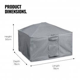 Husa de protectie pentru semineul exterior VonHaus 2500119, tesatura Oxford 420D, captuseala PVC, impermeabila, 50x78x78cm