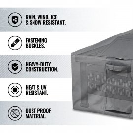 Husa de protectie pentru semineul exterior VonHaus 2500119, tesatura Oxford 420D, captuseala PVC, impermeabila, 50x78x78cm