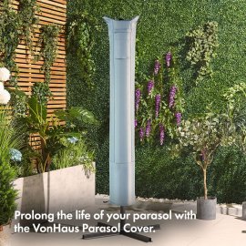 Husa de protectie pentru umbrela de soare VonHaus 2500993, din poliester 600D, 38x190cm, ardezie