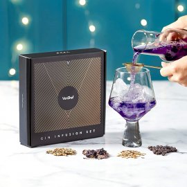 Kit de infuzat Gin Vonshef 1000255, include 4 arome si strecuratoare pentru arome personalizate