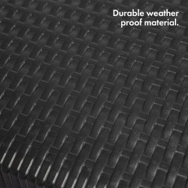 Masa pliabila, pentru exterior, cu aspect de ratan VonHaus 2500543, culoare granit