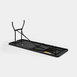 Masa pliabila, pentru exterior, cu aspect de ratan VonHaus 2500543, culoare granit