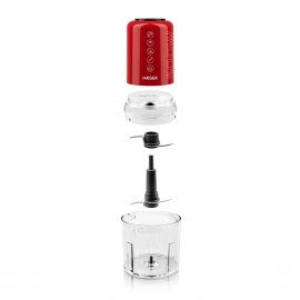 Mini Tocator Electric 500W HAEGER Chopper Master, Putere Mare de 500W, Capacitate 500ml, 2 Viteze, Marunteste Rapid Carne, Legume, Nuci Verdeturi, Rosu, CH-50W.009A