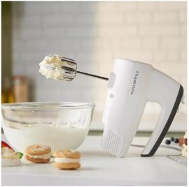 Mixer de mana Russell Hobbs 27520, Putere 250W, 5 trepte de viteza, Viteza Turbo, Alb