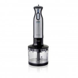 Mixer Vertical HAEGER Extreme 2 in 1 Chopper, 1000W, Lame din Titan, Mini Tocator 400ml Inclus, Picior Inox, Functie Turbo, 2 Viteze, Iluminare Led, HB-10C.019A