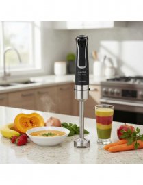 Mixer Vertical HAEGER ULTRA Twist 1500W, Lame din Titan, Picior Inox, Functie Turbo, Viteza Porgresiva, Iluminare Led, Zdrobeste Gheata, Nuci, Alimente Dure, HB-15B.028A