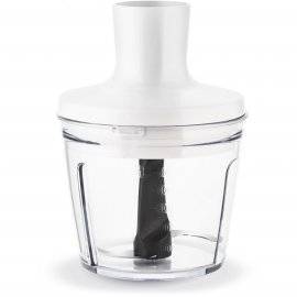 Mixer vertical Tefal DailyMix HB533138, Putere 600W, recipient 800ml, tocator 500ml, protectie antistropire, alb