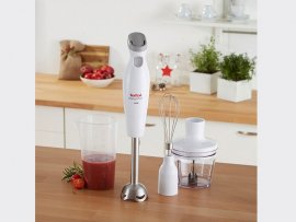 Mixer vertical Tefal HB4531 Easychef 3 in 1, 450 W, 2 viteze, tocator, vas gradat, tel, Alb
