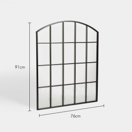 Oglinda decorativa pentru exterior VonHaus 2500374, cadru din fier forjat, 76x91x2.5 cm