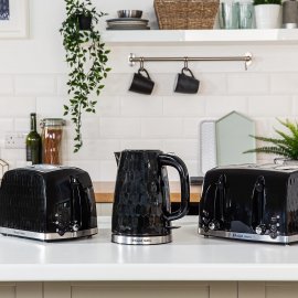 Prajitor de paine Russell Hobbs 26061, 2 Felii, Putere 850 W, Functie dezghetare, Culoare Negru, Indicator Luminos