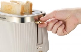 Prajitor de paine Russell Hobbs 26761, 2 Felii, Putere 980 W, Functie dezghetare, Design piatra, Indicator Luminos