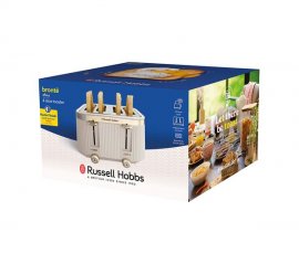 Prajitor de paine Russell Hobbs 26771, 4 Felii, Putere 1800 W, Functie dezghetare, Design piatra, Indicator Luminos
